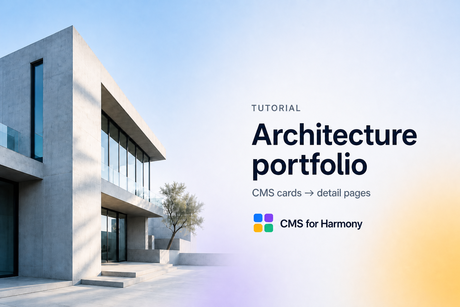 Wie Sie ein Architektur-Portfolio mit CMS auf Harmony bauen