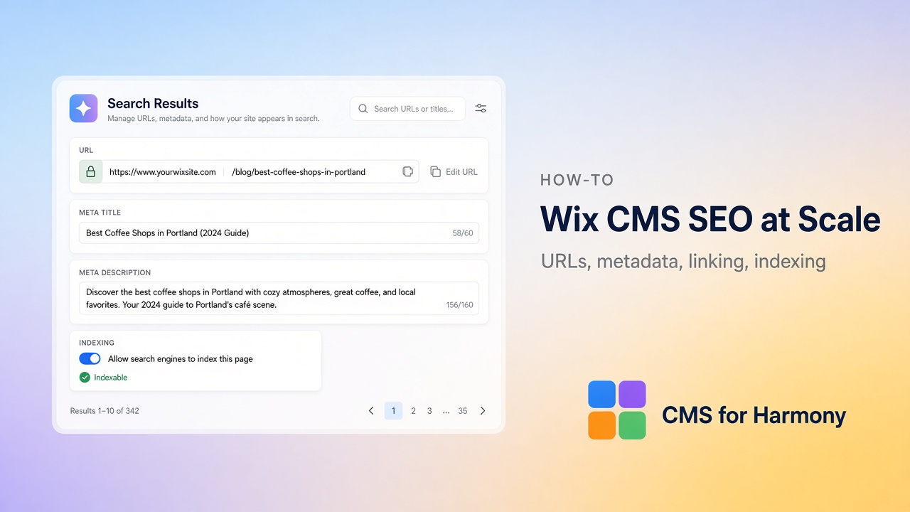 Wix CMS SEO: Suchoptimierte Seiten im großen Stil erstellen