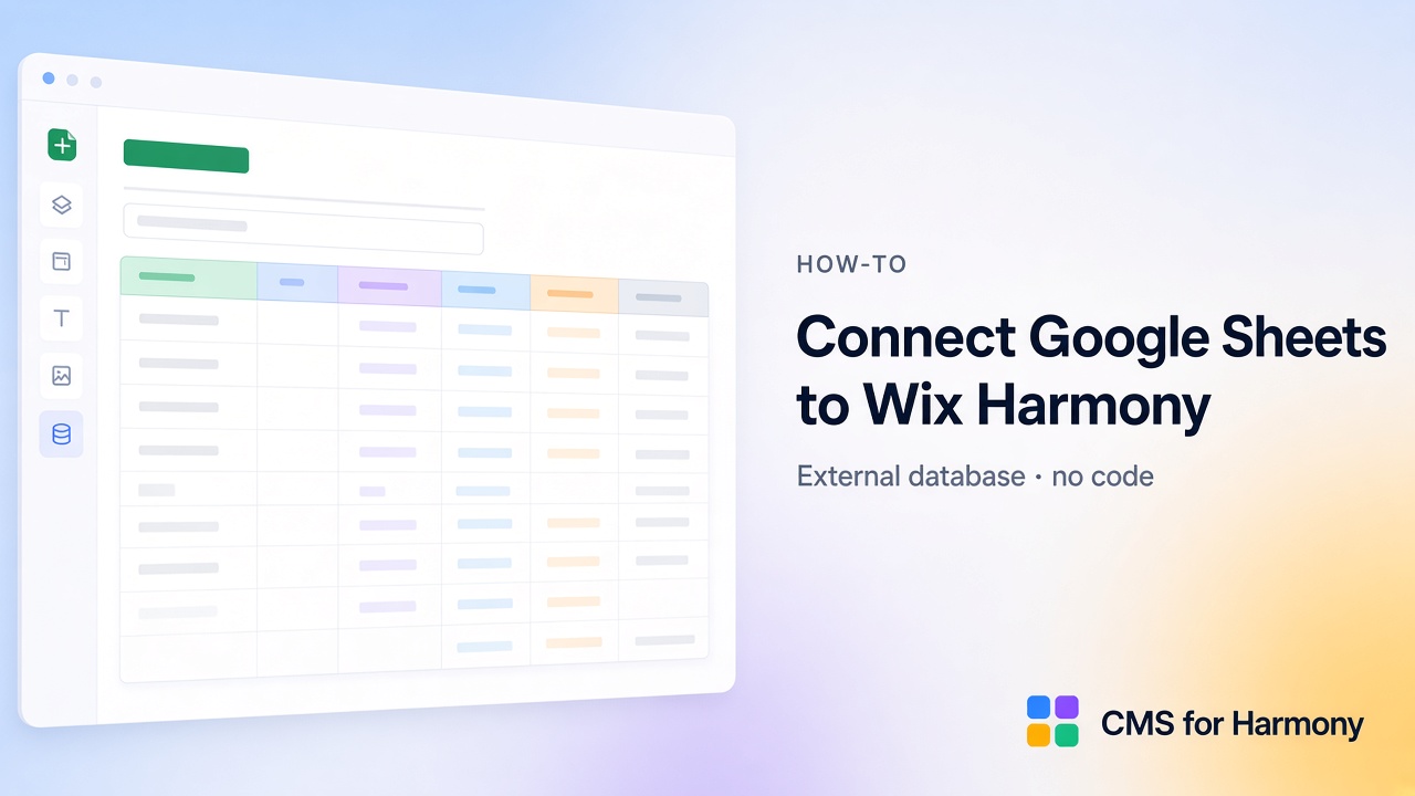 So verbinden Sie Google Sheets mit Wix Harmony ohne Code