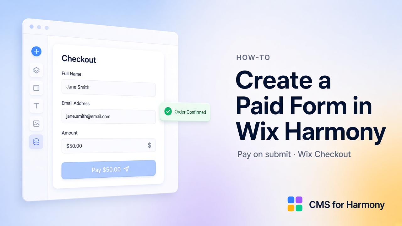 So erstellen Sie ein bezahltes Formular in Wix Harmony